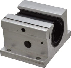 Thomson Industries - 1" Inside Diam, 1900/3800 Lbs. Dynamic Capacity, Open Single Pillow Block Linear Bearing - 2" Overall Height x 3-1/4" Overall Width - Makers Industrial Supply