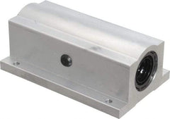 Thomson Industries - 3/4" Inside Diam, 1130/2260 Lbs. Dynamic Capacity, Closed Twin Pillow Block Linear Bearing - 1-3/4" Overall Height x 2-3/4" Overall Width - Makers Industrial Supply