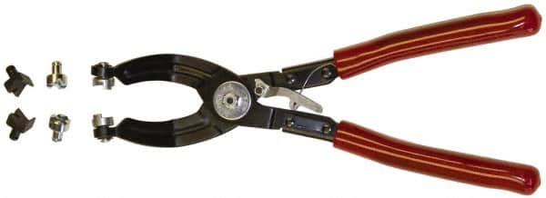 Mag-Mate - 10-1/2" OAL, Hose Clamp Pliers - 45° Jaw, Vinyl Coated Handles - Makers Industrial Supply