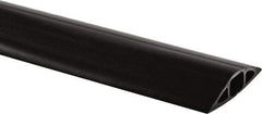 Hubbell Wiring Device-Kellems - 1 Channel, 25 Ft Long, 3/4" Max Compatible Cable Diam, Black PVC On Floor Cable Cover - 3-1/4" Overall Width x 27.9mm Overall Height, 30.7mm Channel Width x 3/4" Channel Height - Makers Industrial Supply