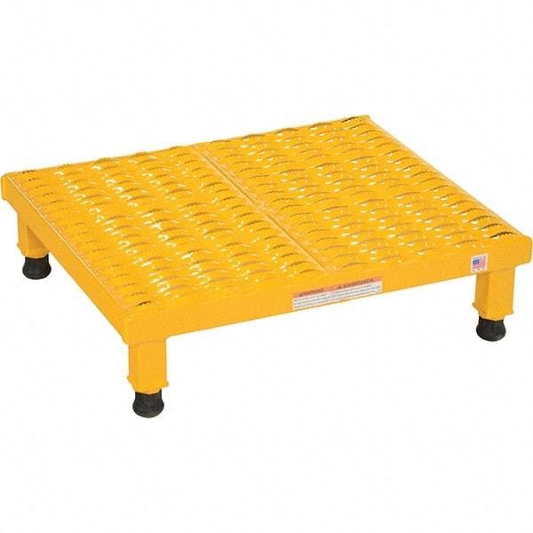 Vestil - 5" High x 19" Wide x 24" Deep, Yellow Step Stand - Steel, 500 Lb Capacity - Makers Industrial Supply