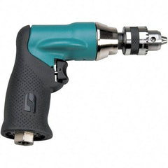 Dynabrade - 1/4" Keyed Chuck - Pistol Grip Handle, 20,000 RPM, 0.4 hp, 90 psi - Makers Industrial Supply