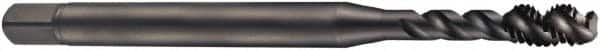 DORMER - M2.5x0.45 Metric Coarse 3 Flute 6H Bottoming Spiral Flute Tap - Cobalt, Oxide Finish, 50mm OAL, Right Hand Flute, Right Hand Thread, Series EX016H - Makers Industrial Supply