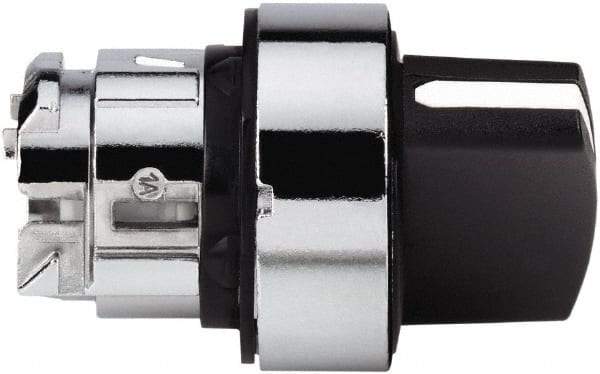 Schneider Electric - 22mm Mount Hole, 2 Position, Handle Operated, Selector Switch - Black, Maintained (MA), Nonilluminated, Shock, Vibration and Water Resistant - Makers Industrial Supply