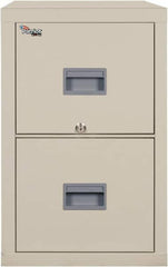 FireKing - 17-3/4" Wide x 27-3/4" High x 25" Deep, 2 Drawer Vertical File - Steel, Parchment - Makers Industrial Supply