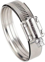 IDEAL TRIDON - SAE Size 350, 2-3/4 to 3-1/4" Diam, Stainless Steel Worm Drive Clamp - 5/8" Wide, Material Grade 300/410, Series 38215 - Makers Industrial Supply