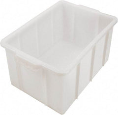 Dynalon Labware - 12.2 Gal, Clear Polyethylene Tote Container - Nesting, 23.4" Long x 14.4" Wide x 10" High - Makers Industrial Supply