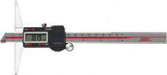 SPI - 0" to 8" Electronic Depth Gage - 0.0015" Accuracy, 0.0005" Resolution, 4" Base Length - Makers Industrial Supply