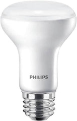 Philips - 6 Watt LED Flood/Spot Medium Screw Lamp - 2,700°K Color Temp, 450 Lumens, 120 Volts, Dimmable, Shatter Resistant, R20, 25,000 hr Avg Life - Makers Industrial Supply