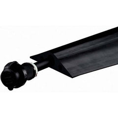 Checkers - 3 Channel 5" Long, 3/4" Max Compatible Cable Diam, Black Rubber On Floor Cable Covers - Makers Industrial Supply