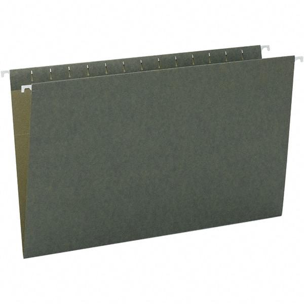 SMEAD - 14-5/8 x 9-1/2", Legal, Standard Green, Hanging File Folder - 11 Point Stock, 1/3 Tab Cut Location - Makers Industrial Supply