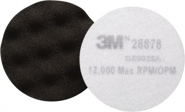 3M - 5-1/4" Diam Foam Buffing & Backing Pad - Hook & Loop Attachment - Makers Industrial Supply