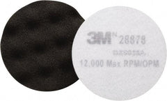 3M - 3-3/4" Diam Foam Buffing & Backing Pad - Hook & Loop Attachment - Makers Industrial Supply