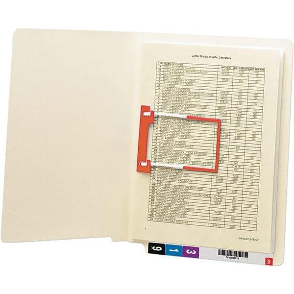 SMEAD - 12-1/4 x 9-1/2", Letter Size, Manila, File Folders with End Tab - 11 Point Stock, Straight Tab Cut Location - Makers Industrial Supply