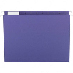 SMEAD - 12-1/4 x 9-1/2", Letter Size, Purple, Hanging File Folder - 11 Point Stock, 1/5 Tab Cut Location - Makers Industrial Supply