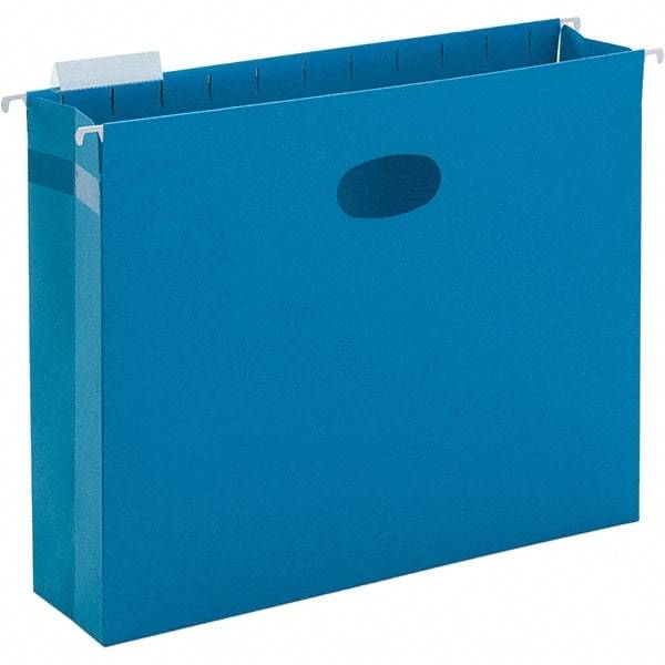 SMEAD - 12-1/4 x 9-1/2", Letter Size, Sky Blue, Hanging File Folder - 11 Point Stock, 1/5 Tab Cut Location - Makers Industrial Supply