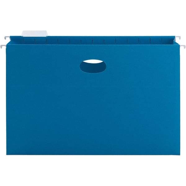 SMEAD - 9-1/2 x 14-1/2", Legal, Sky Blue, Hanging File Folder - 11 Point Stock, 1/5 Tab Cut Location - Makers Industrial Supply