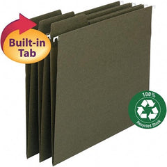 SMEAD - 14-5/8 x 9-1/2", Legal, Standard Green, Hanging File Folder - 11 Point Stock, 1/3 Tab Cut Location - Makers Industrial Supply