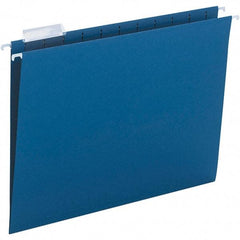 SMEAD - 12-1/4 x 9-1/2", Letter Size, Navy, Hanging File Folder - 11 Point Stock, 1/5 Tab Cut Location - Makers Industrial Supply