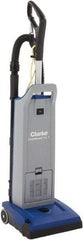 Clarke - Single Motor Upright Vacuum Cleaner - 11-1/2" Cleaning Width, 9" Amps, Ergonomic Handle - Makers Industrial Supply