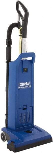 Clarke - Dual Motor Upright Vacuum Cleaner - 14-1/2" Cleaning Width, 9" Amps, Ergonomic Handle - Makers Industrial Supply