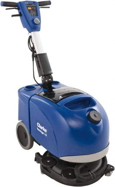 Clarke - 15" Cleaning Width, Battery Powered Floor Scrubber - 120 RPM, 3 Gal Tank Capacity - Makers Industrial Supply