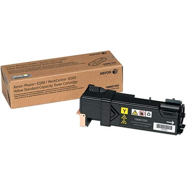 Xerox - Yellow Toner Cartridge - Use with Xerox Phaser 6500, WorkCentre 6505 - Makers Industrial Supply