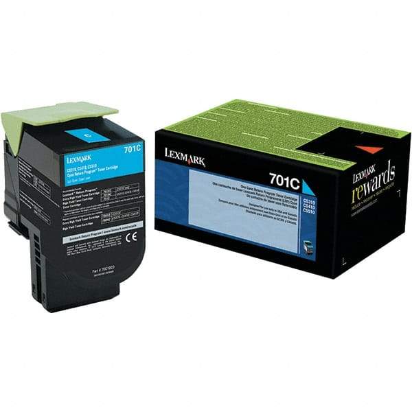 Lexmark - Cyan Toner Cartridge - Use with Lexmark CS310dn, CS310n, CS410n - Makers Industrial Supply