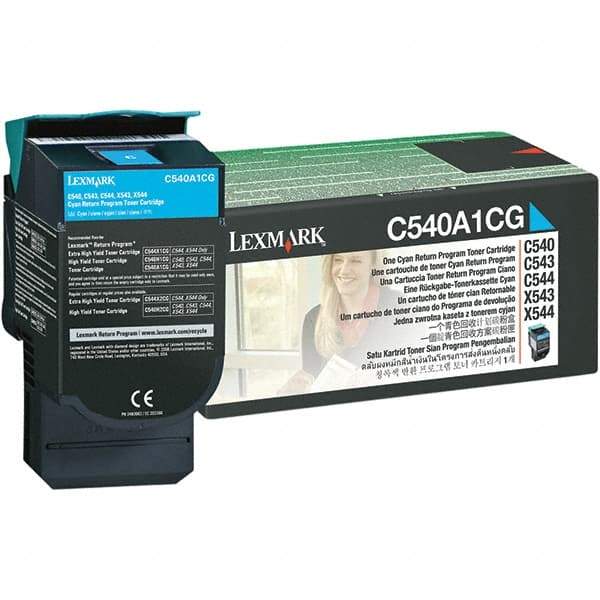 Lexmark - Cyan Toner Cartridge - Use with Lexmark C540n, C543dn, C544dn, C544dtn, C544dw, C544n, C546dtn, X543dn, X544dn, X544dtn, X544dw, X544n, X546dtn - Makers Industrial Supply