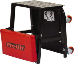 Omega Lift Equipment - 300 Lb Capacity, 4 Wheel Creeper Seat - Alloy Steel, 16.93" Long x 5.91" Overall Height x 14" Wide - Makers Industrial Supply