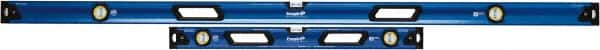 Empire Level - Magnetic 32" & 78" Long 3 Vial Box Beam Level - Metal, Blue, 1 Level & 2 Plumb Vials - Makers Industrial Supply