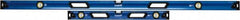 Empire Level - Magnetic 32" & 78" Long 3 Vial Box Beam Level - Metal, Blue, 1 Level & 2 Plumb Vials - Makers Industrial Supply