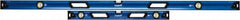 Empire Level - 32" & 78" Long 3 Vial Box Beam Level - Metal, Blue, 1 Level & 2 Plumb Vials - Makers Industrial Supply