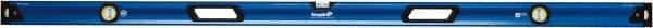 Empire Level - 72" Long 3 Vial Box Beam Level - Metal, Blue, 1 Level & 2 Plumb Vials - Makers Industrial Supply