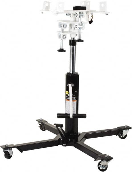 Omega Lift Equipment - 1,000 Lb Capacity Pedestal Transmission Jack - 36 to 73-1/8" High, 34-1/2" Chassis Width x 34-3/8" Chassis Length - Makers Industrial Supply