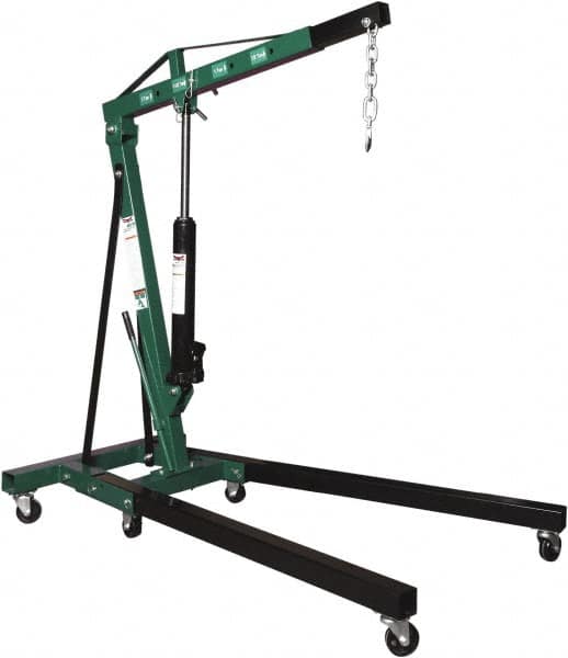 Safeguard - 4,000 Lb Load Capacity, Steel Folding Engine Crane - 9-1/2' to 74' Span - Makers Industrial Supply