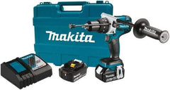 Makita - 18 Volt 1/2" Chuck Pistol Grip Handle Cordless Drill - 0-2100 RPM, Reversible, 2 Lithium-Ion Batteries Included - Makers Industrial Supply