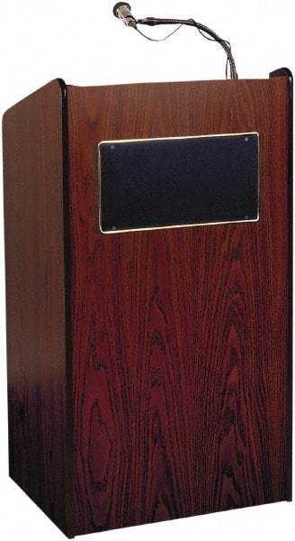 Oklahoma Sound - Wood Full Floor Lectern - 20" Deep x 25" Wide x 46" High - Makers Industrial Supply