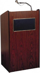 Oklahoma Sound - Wood Full Floor Lectern - 20" Deep x 25" Wide x 46" High - Makers Industrial Supply