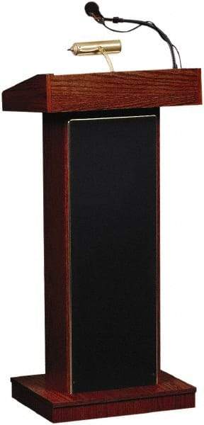 Oklahoma Sound - Wood Full Floor Lectern - 17" Deep x 22" Wide x 46" High - Makers Industrial Supply