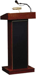 Oklahoma Sound - Wood Full Floor Lectern - 17" Deep x 22" Wide x 46" High - Makers Industrial Supply