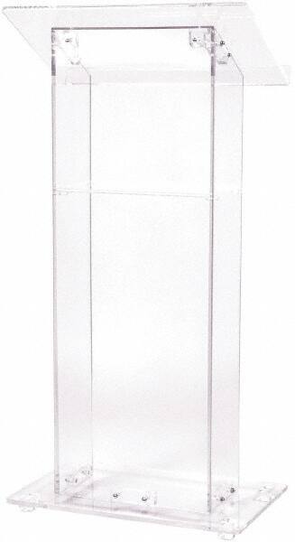 Oklahoma Sound - Acrylic Full Floor Lectern - 15" Deep x 24" Wide x 46" High - Makers Industrial Supply