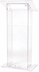 Oklahoma Sound - Acrylic Full Floor Lectern - 15" Deep x 24" Wide x 46" High - Makers Industrial Supply