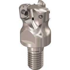 Seco - R217.21.RE 12mm Threaded Shank Milling Tip Insert Holder & Shank - 1.181102" Projection, 1" Neck Diam, M12 Neck Thread, 25mm Nose Diam, 30mm OAL, Tool Steel Tool Holder - Makers Industrial Supply