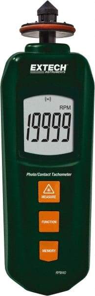 Extech - Tachometers Type: Photo/Contact Tachometer Minimum Measurement (RPM): 5 (Photo); 0.5 (Contact) - Makers Industrial Supply