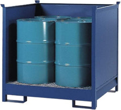 Denios - Mobile Spill Containment Type: Transport Pallet w/Side Walls Number of Drums: 4 - Makers Industrial Supply