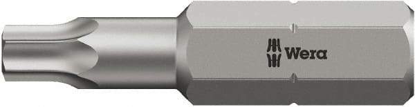 Wera - 5/16 & 1/4" Drive T40 Torx Screwdriver Bit - 2-3/4" OAL, Insert Bit - Makers Industrial Supply