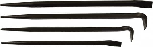 Mayhew - 4 Piece Line-Up & Rolling Head Pry Bar Set - Includes 14, 16, 18 & 20" Lengths - Makers Industrial Supply