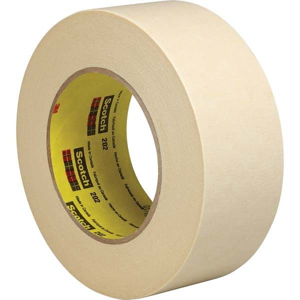 3M - 36mm Wide x 55 m x 6.3 mil Tan Crepe Paper Masking Tape - Makers Industrial Supply