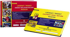 NMC - 12" Long, Paper Lockout/Tagout Registers - Compatible with Lockout Devices, Inlcudes 2 Lockout Registers - Makers Industrial Supply